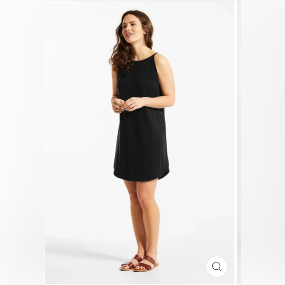 NWOT black Figs Rea sleeveless jersey sundress with tie at back neckline. - Picture 1 of 8